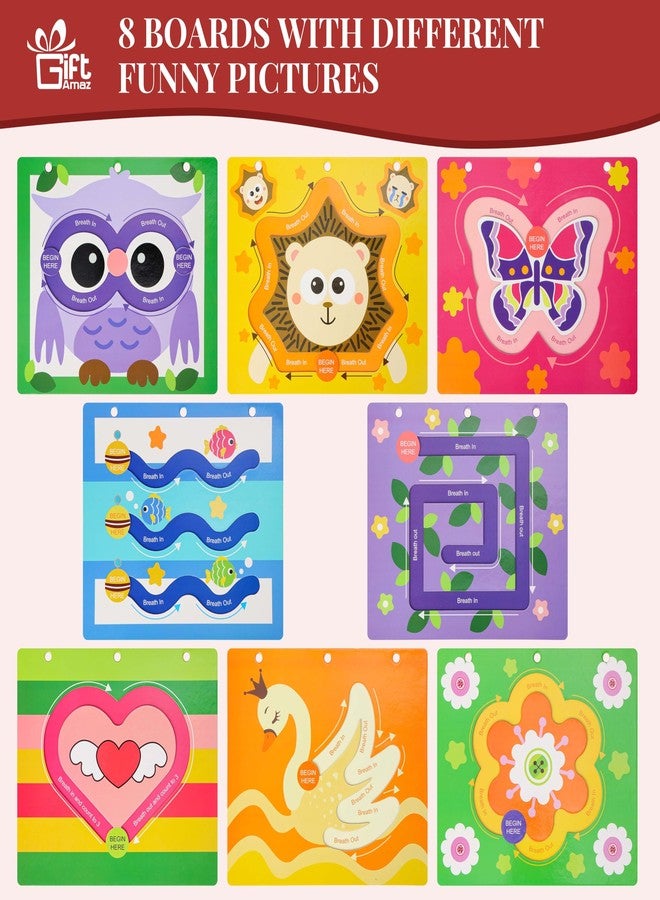 GiftAmaz Mindful Maze Boards, Calming Toys for Kids, Finger Path Breathing Boards, Calming Corner Items Kids Social Emotional Learning, Mindfulness Sensory Cardboard Birthday Toys Box for Kid 3+ - Image 4